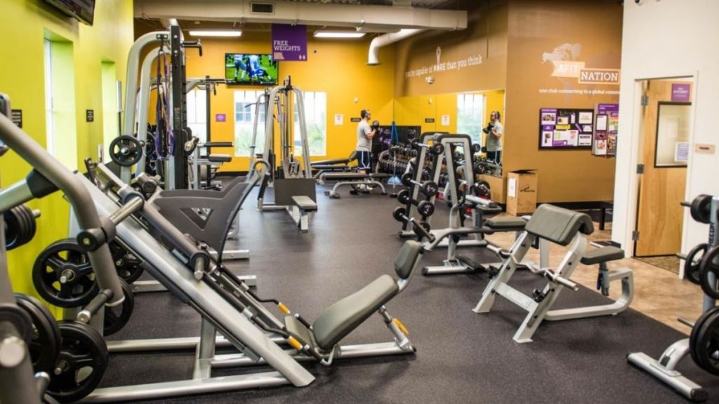 Fitness equipment at Anytime Fitness gym in Fishhawk Ranch